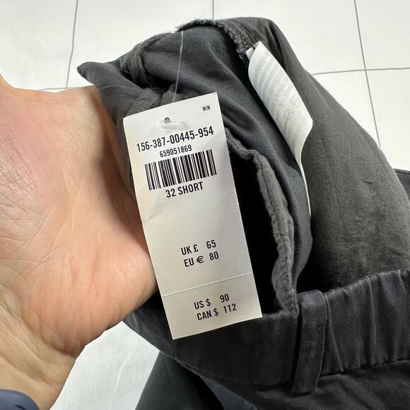 Abercrombie & Fitch Pants Womens 32 Short Gray Wide Leg Pleated Low Rise New - Picture 5 of 13